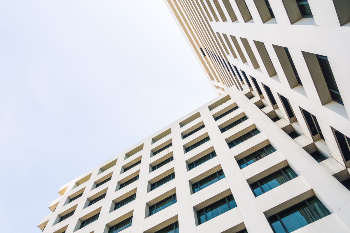 Abstract architecture and building with window exterior